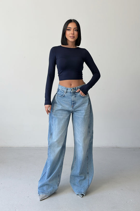 Routines Overlay Waist Jeans - Light Blue 1207-2 - ROUTINES