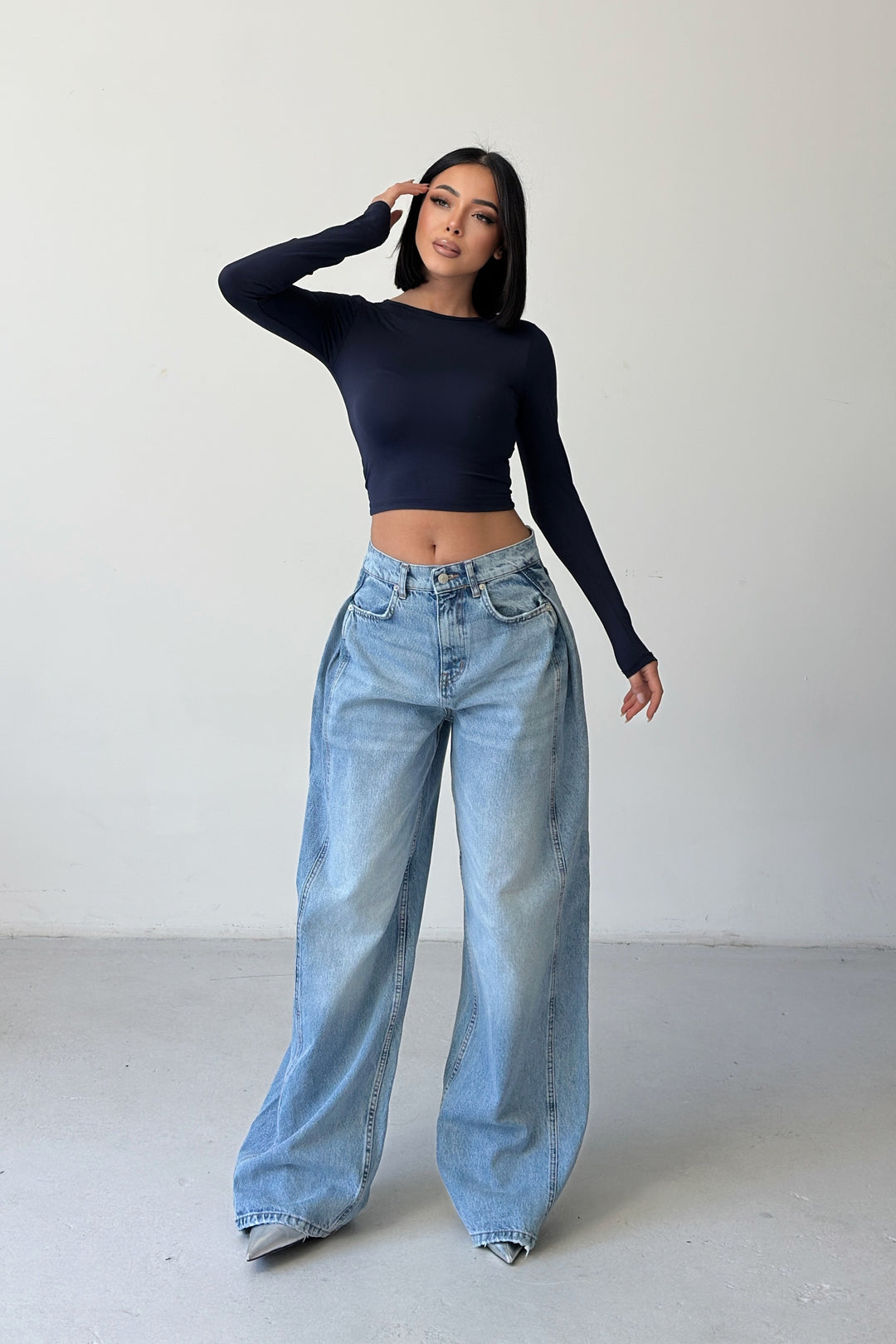 Routines Overlay Waist Jeans - Light Blue 1207-2 - ROUTINES