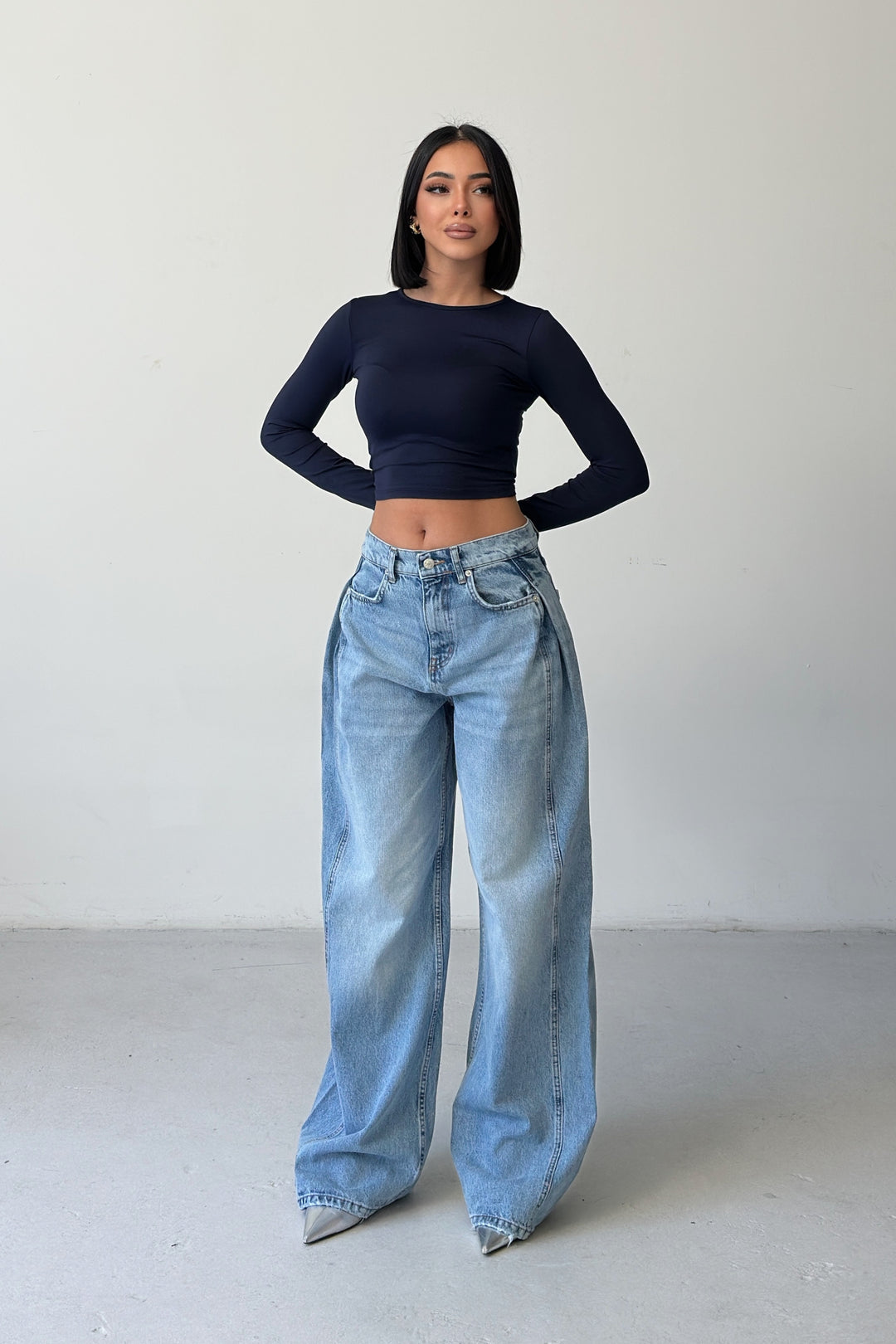 Routines Overlay Waist Jeans - Light Blue 1207-2 - ROUTINES