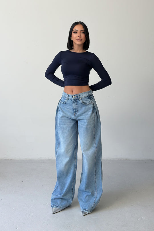 Routines Overlay Waist Jeans - Light Blue 1207-2 - ROUTINES