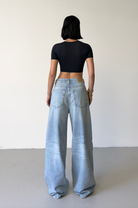 Routines Pocket Seam Detail Baggy Jeans 4835 - ROUTINES