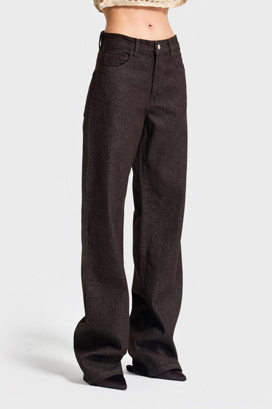 Routines Straight Leg Jeans - Dark Brown 4227 - ROUTINES