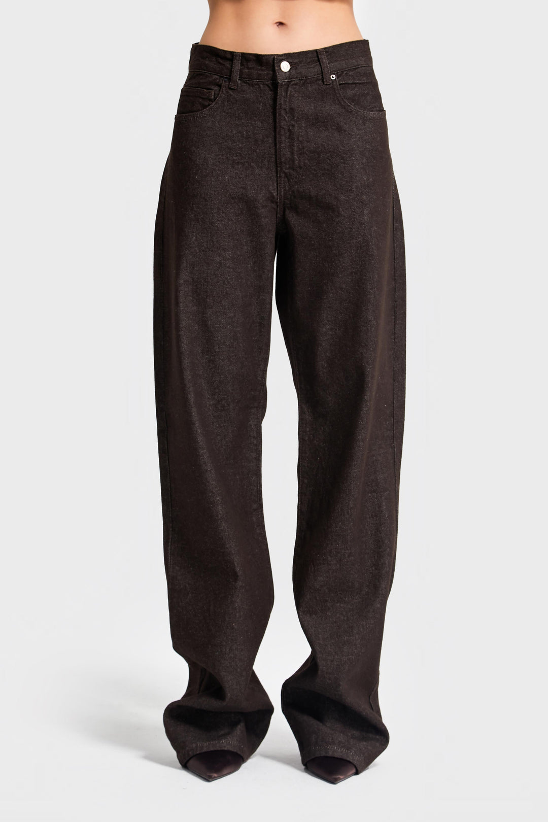 Routines Straight Leg Jeans - Dark Brown 4227 - ROUTINES