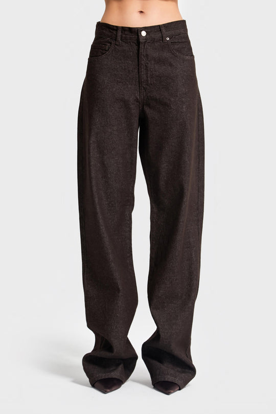 Routines Straight Leg Jeans - Dark Brown 4227 - ROUTINES