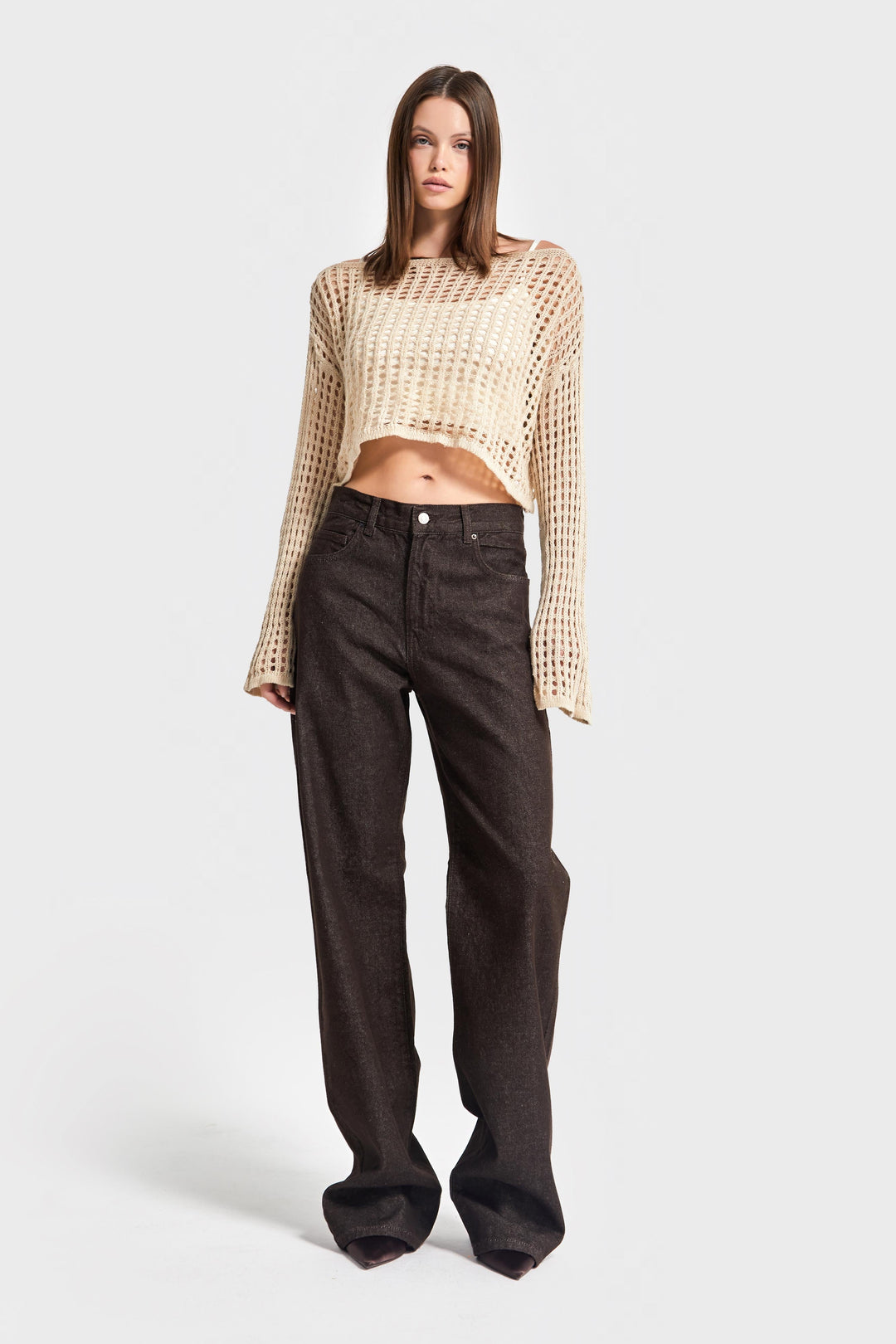 Routines Straight Leg Jeans - Dark Brown 4227 - ROUTINES