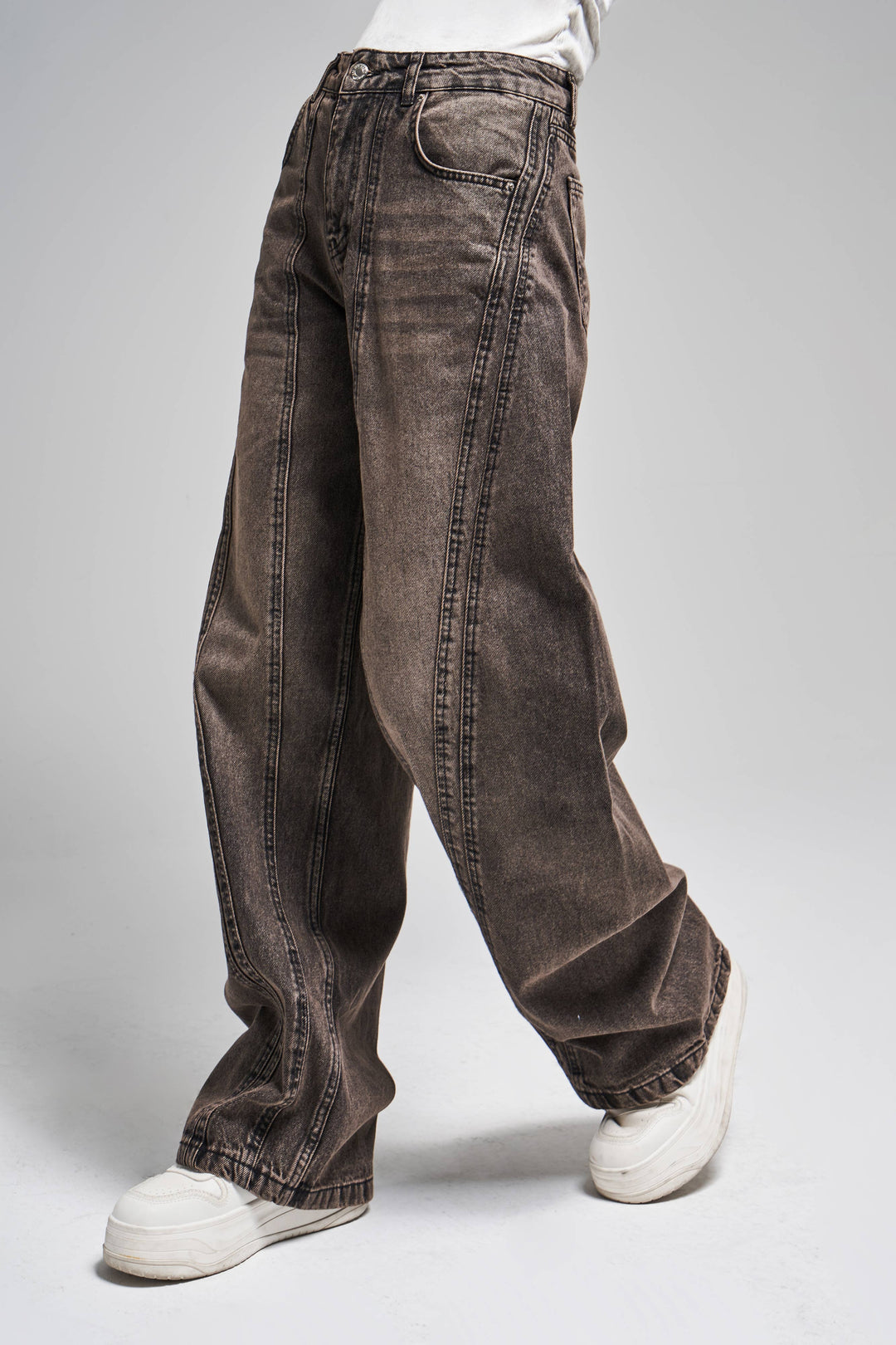 Routines Striped Vintage Straight Leg Jeans 3641 - ROUTINES