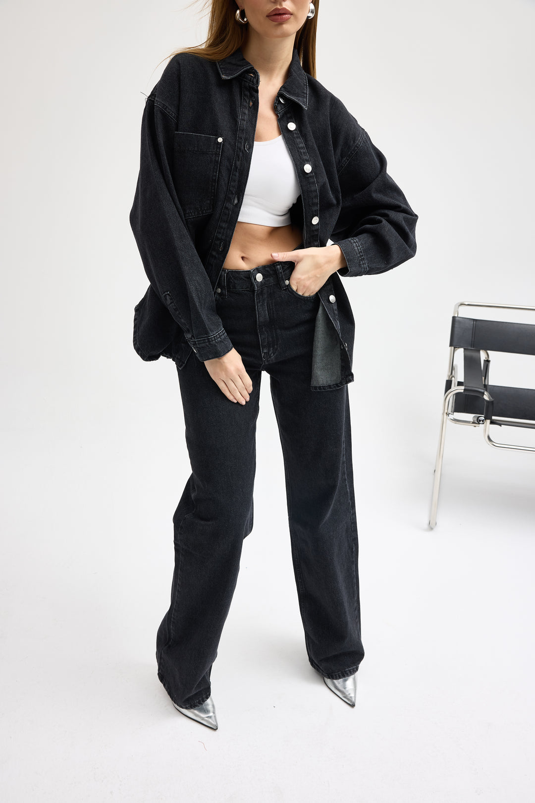 Routines Two Piece Denim Set - Black - Tall 1444-2 - ROUTINES