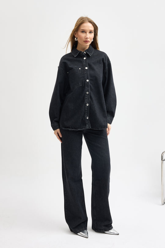 Routines Two Piece Denim Set - Black - Tall 1444-2 - ROUTINES
