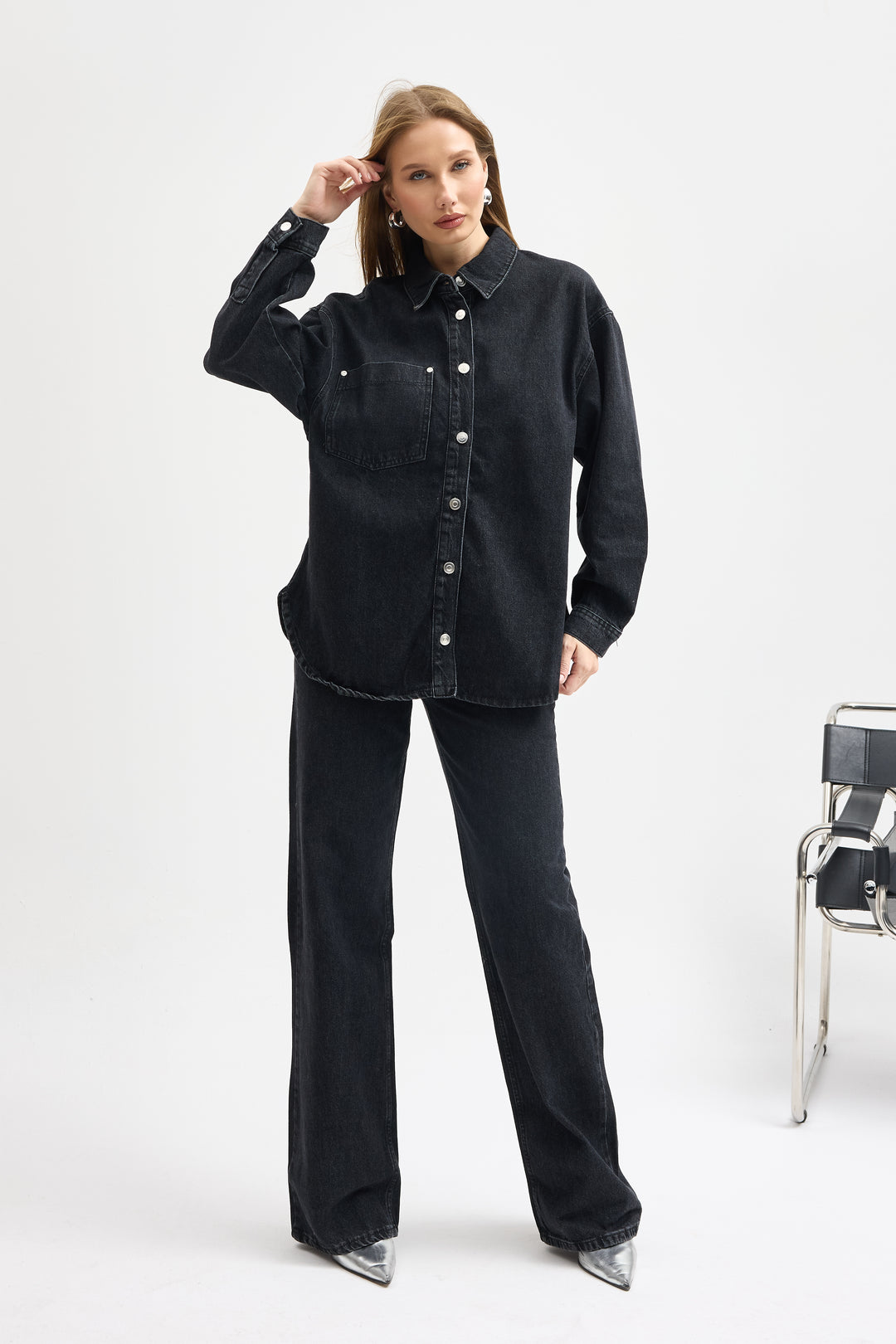Routines Two Piece Denim Set - Black - Tall 1444-2 - ROUTINES