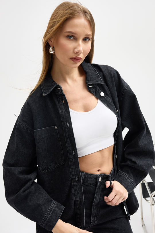Routines Two Piece Denim Set - Black - Tall 1444-2 - ROUTINES