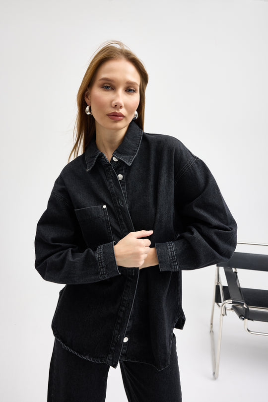 Routines Two Piece Denim Set - Black - Tall 1444-2 - ROUTINES