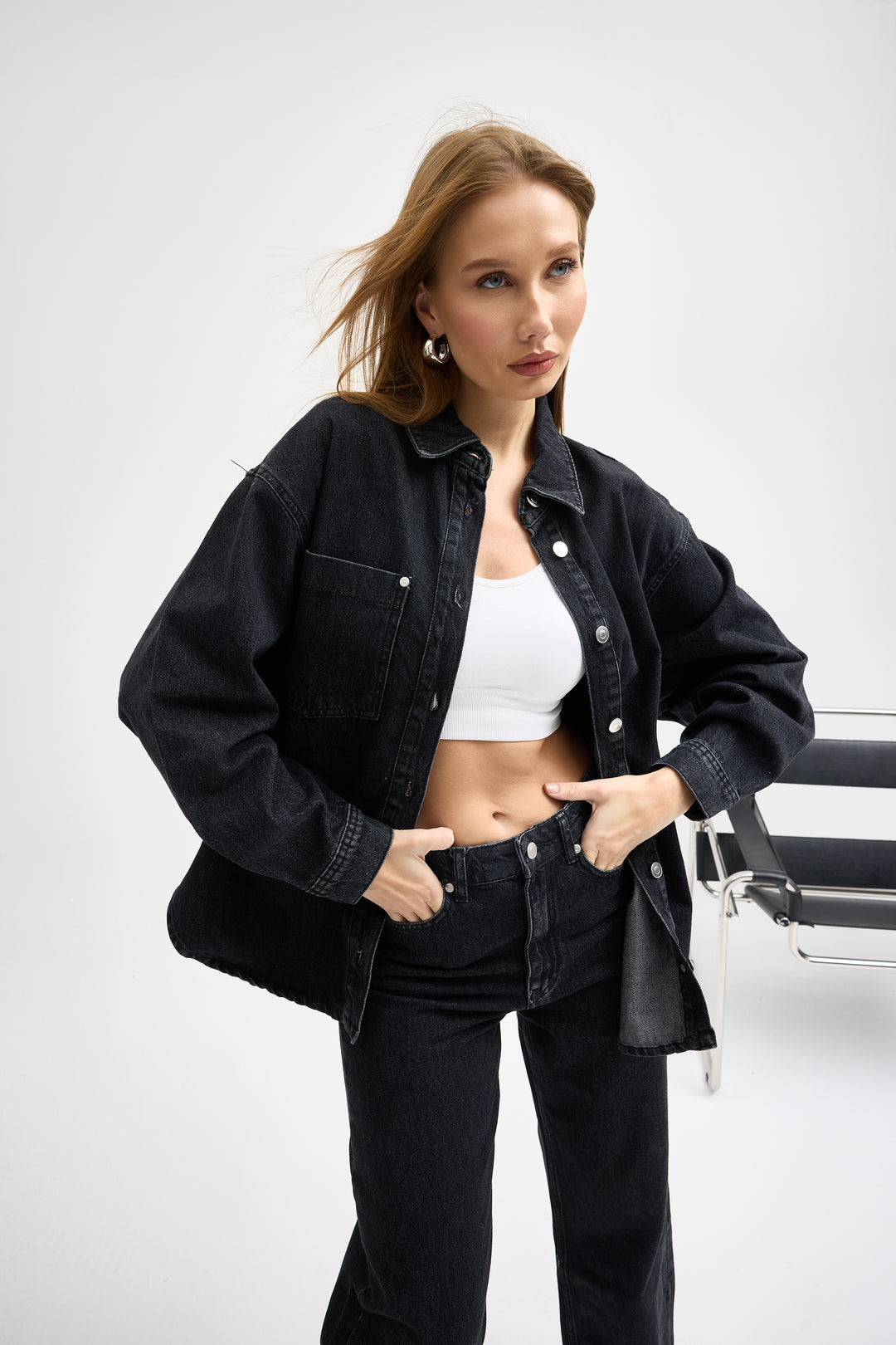 Routines Two Piece Denim Set - Black - Tall 1444-2 - ROUTINES