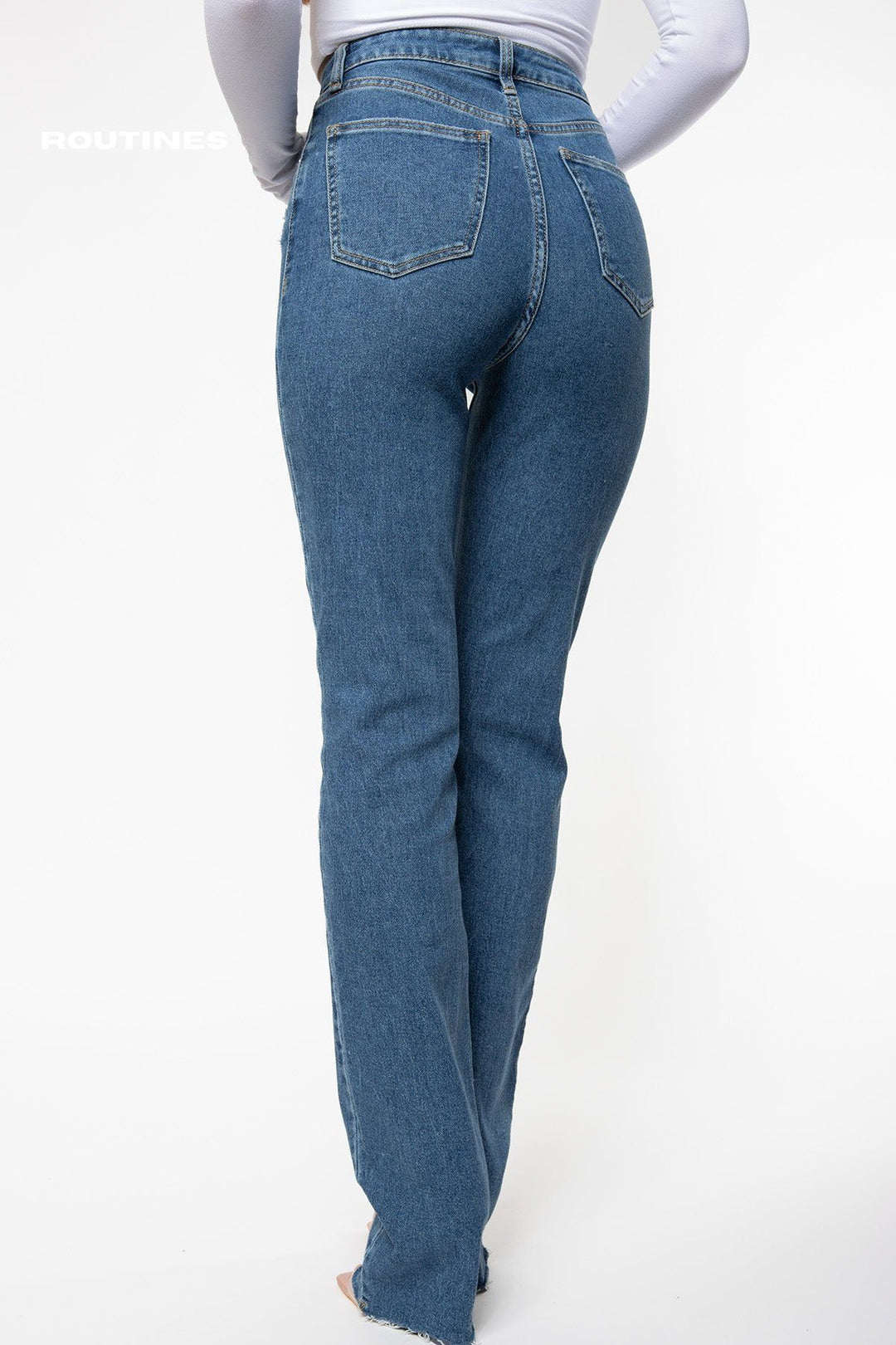 Tessy Stretch Straight Leg Jeans - EXTRA TALL Jeans Routines Fashion   