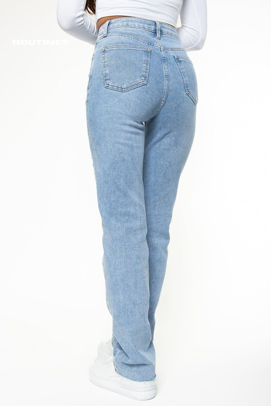 Veronica Stretch Straight Leg Jeans Jeans Routines Fashion   