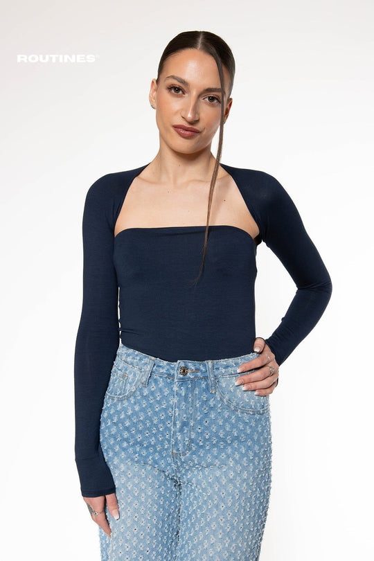 Yasmin Top - Navy Blue Top Routines Fashion   