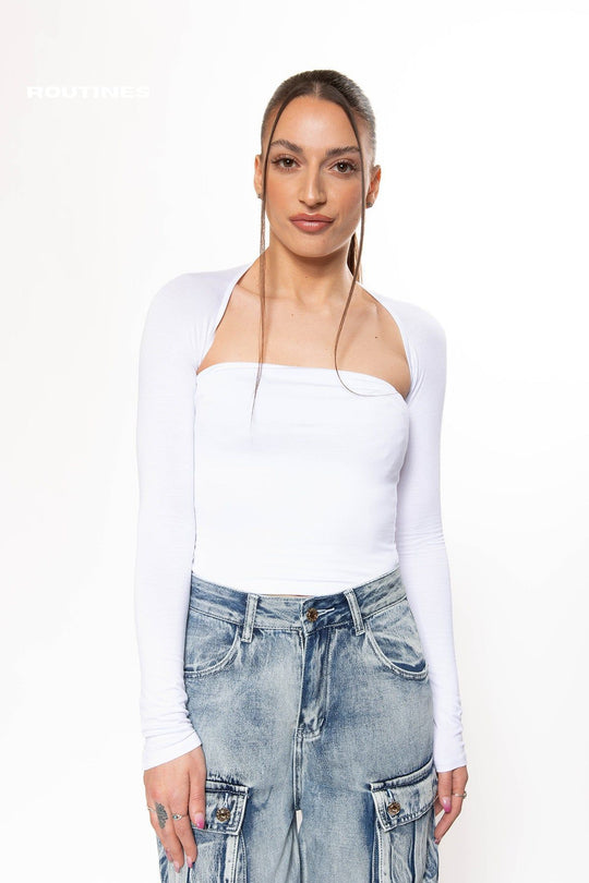 Yasmin Top - White Top Routines Fashion   