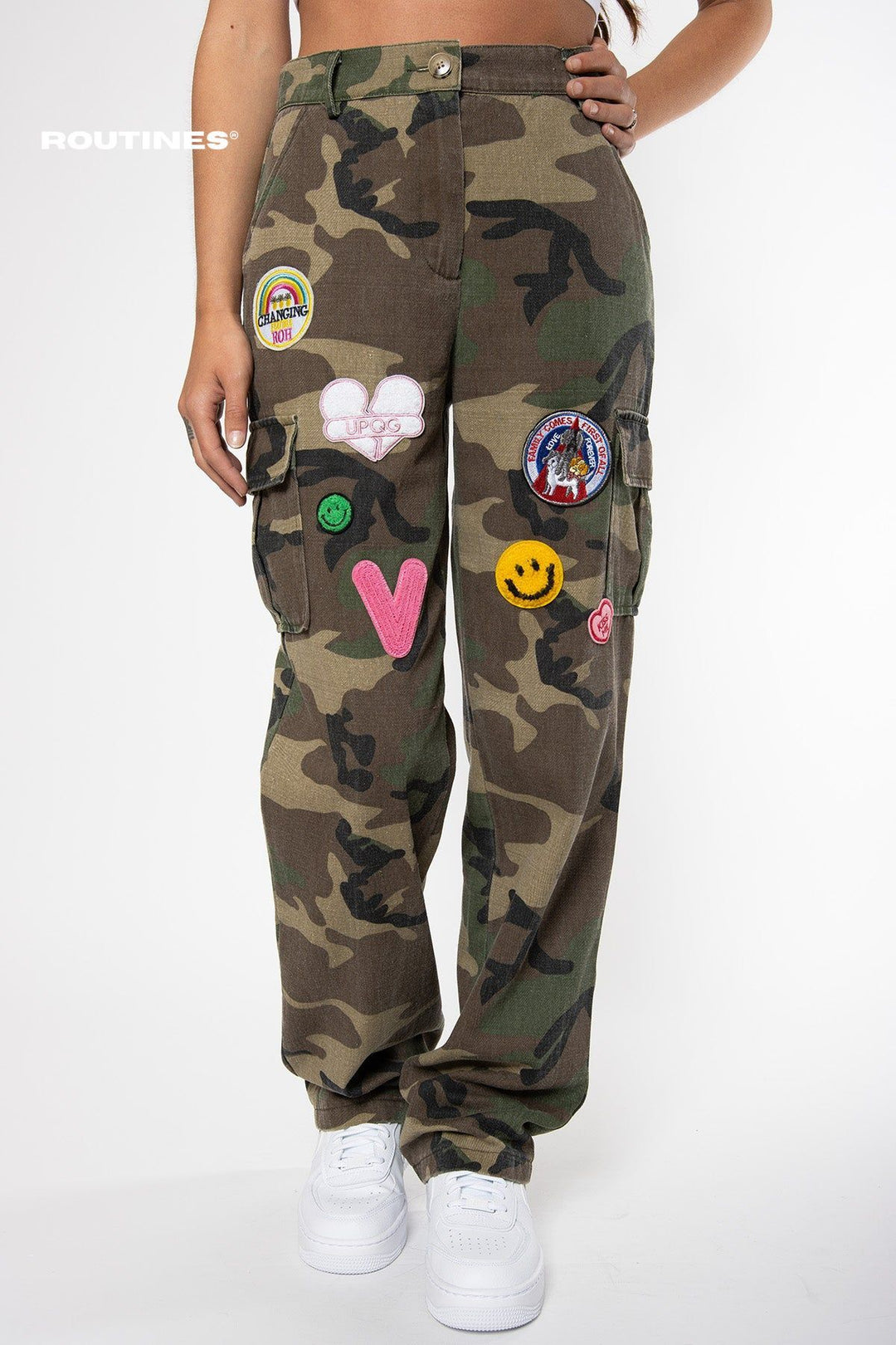 Charle Patch Camouflage Pants Pants Routines Fashion   