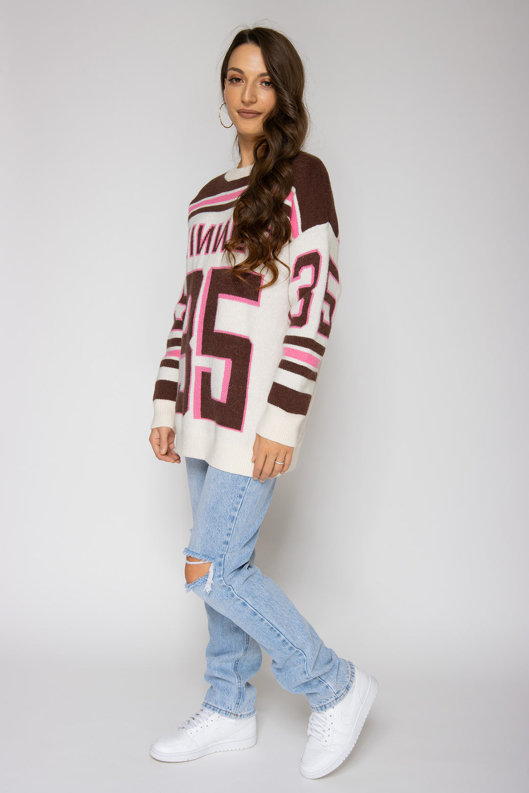 Clara WINNER Oversize Knit Brown Knits Routines Fashion   