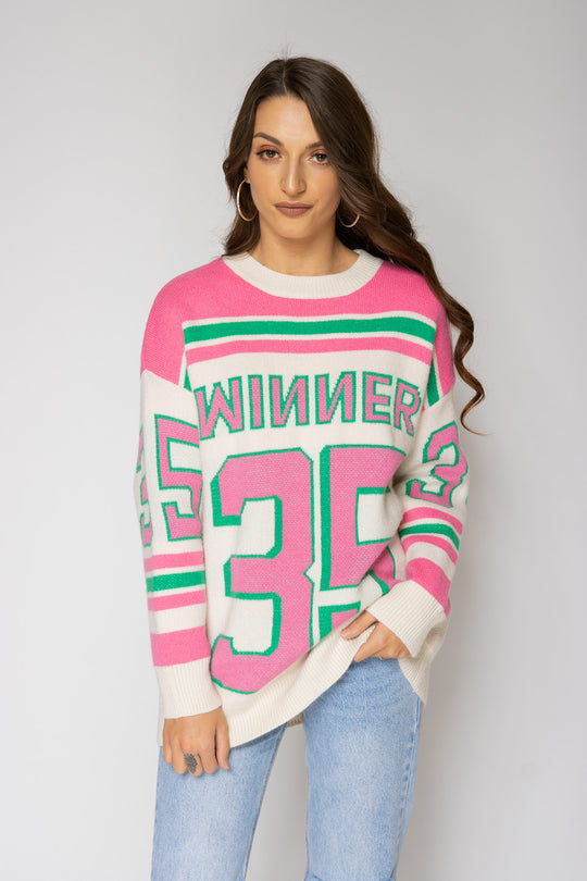 Clara WINNER Oversize Knit Pink Knits Routines Fashion   