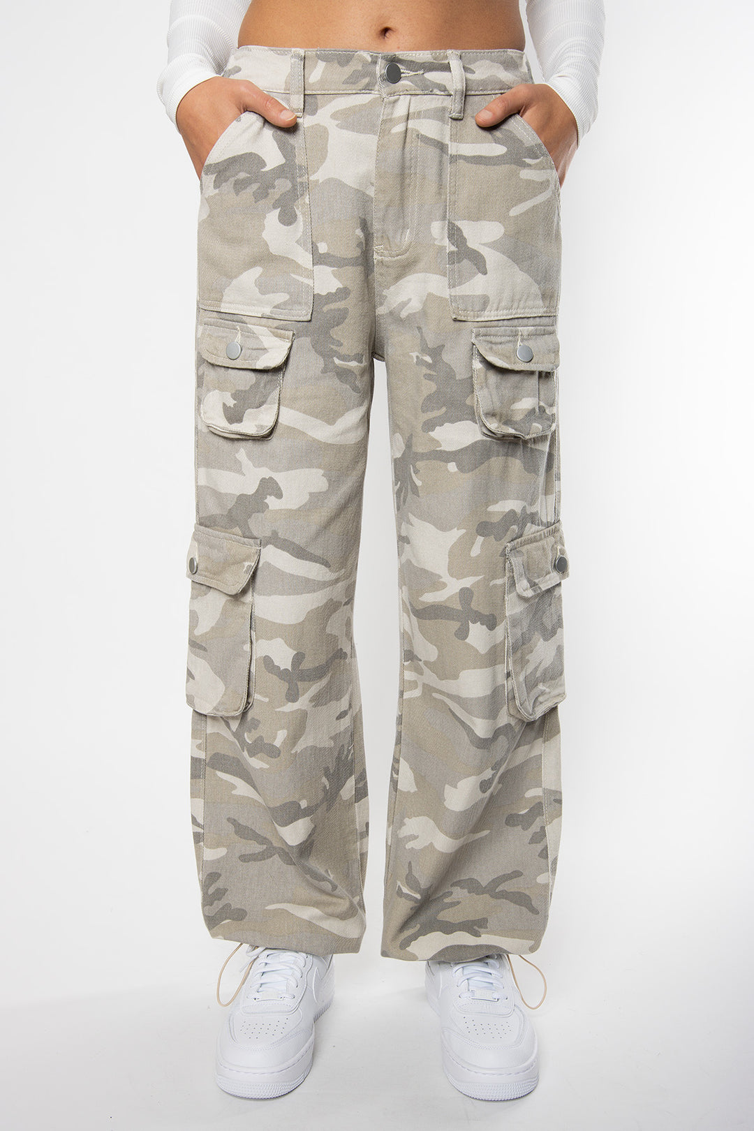 Gracelynn Camouflage Cargo Parachute Pants Pants Routines Fashion   