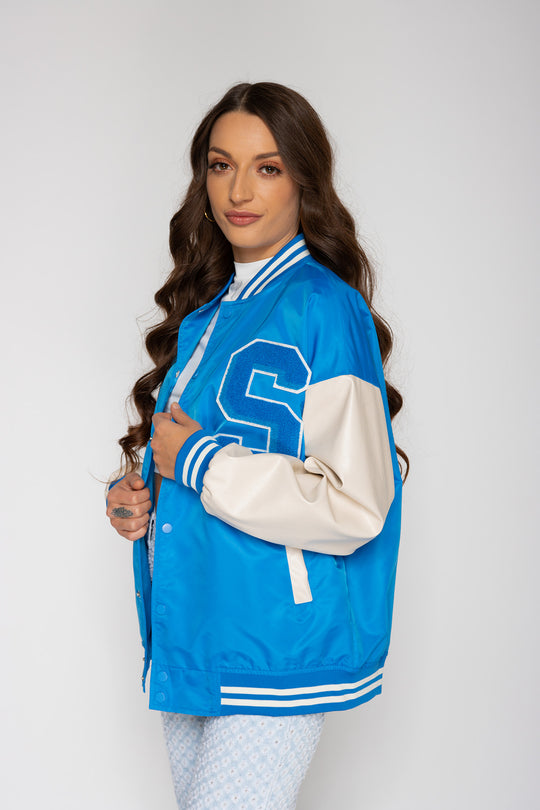 Jaelyn S Varsity Jacket - Blue Jacket Routines Fashion   