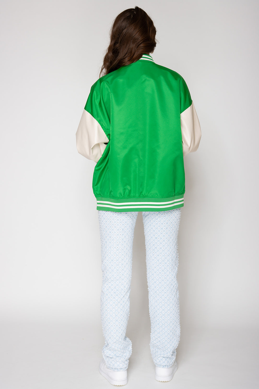 Jaelyn S Varsity Jacket - Green Jacket Routines Fashion   