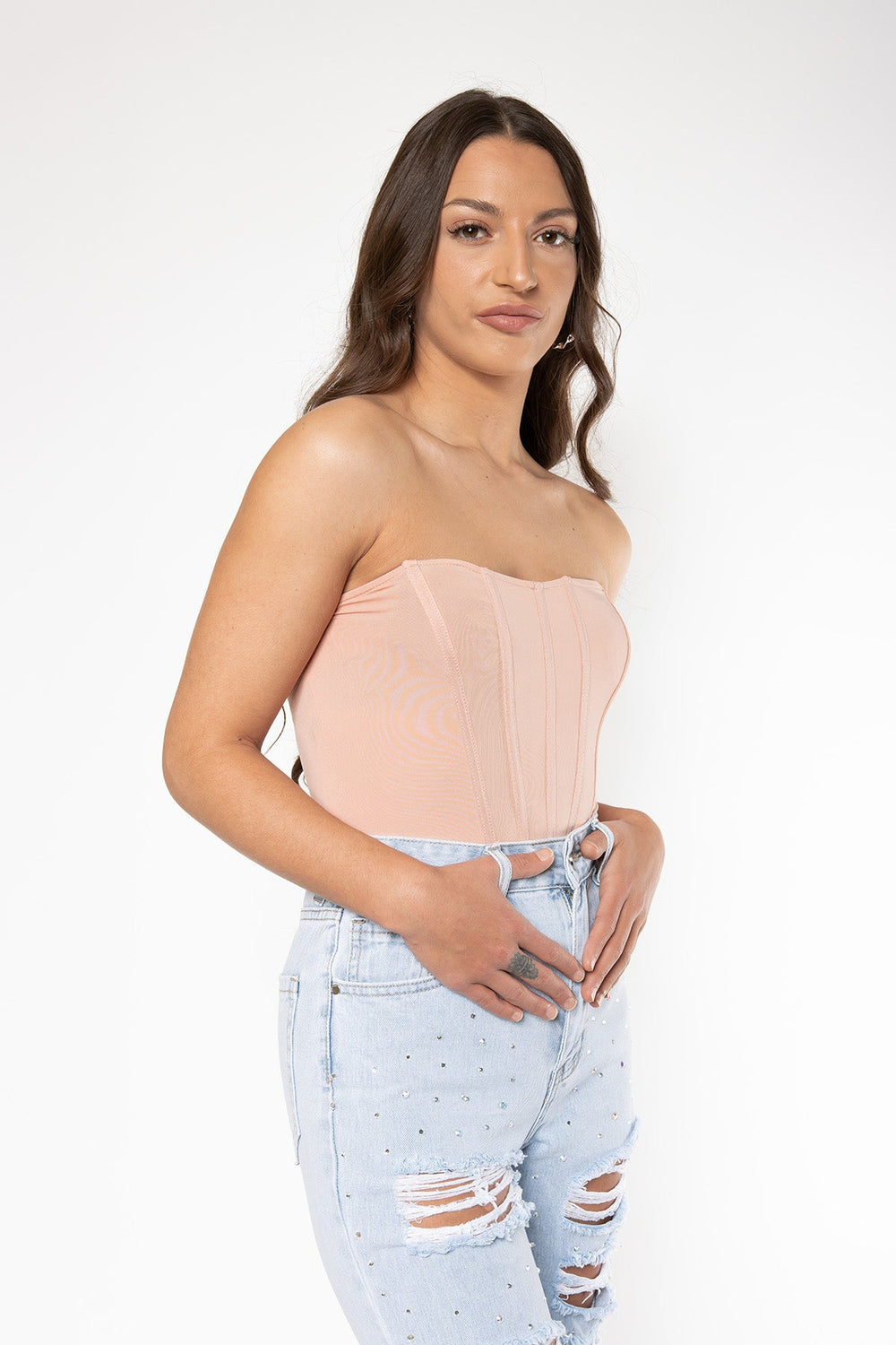 Jolene Corset Body - Vintage Pink Body Routines Fashion   