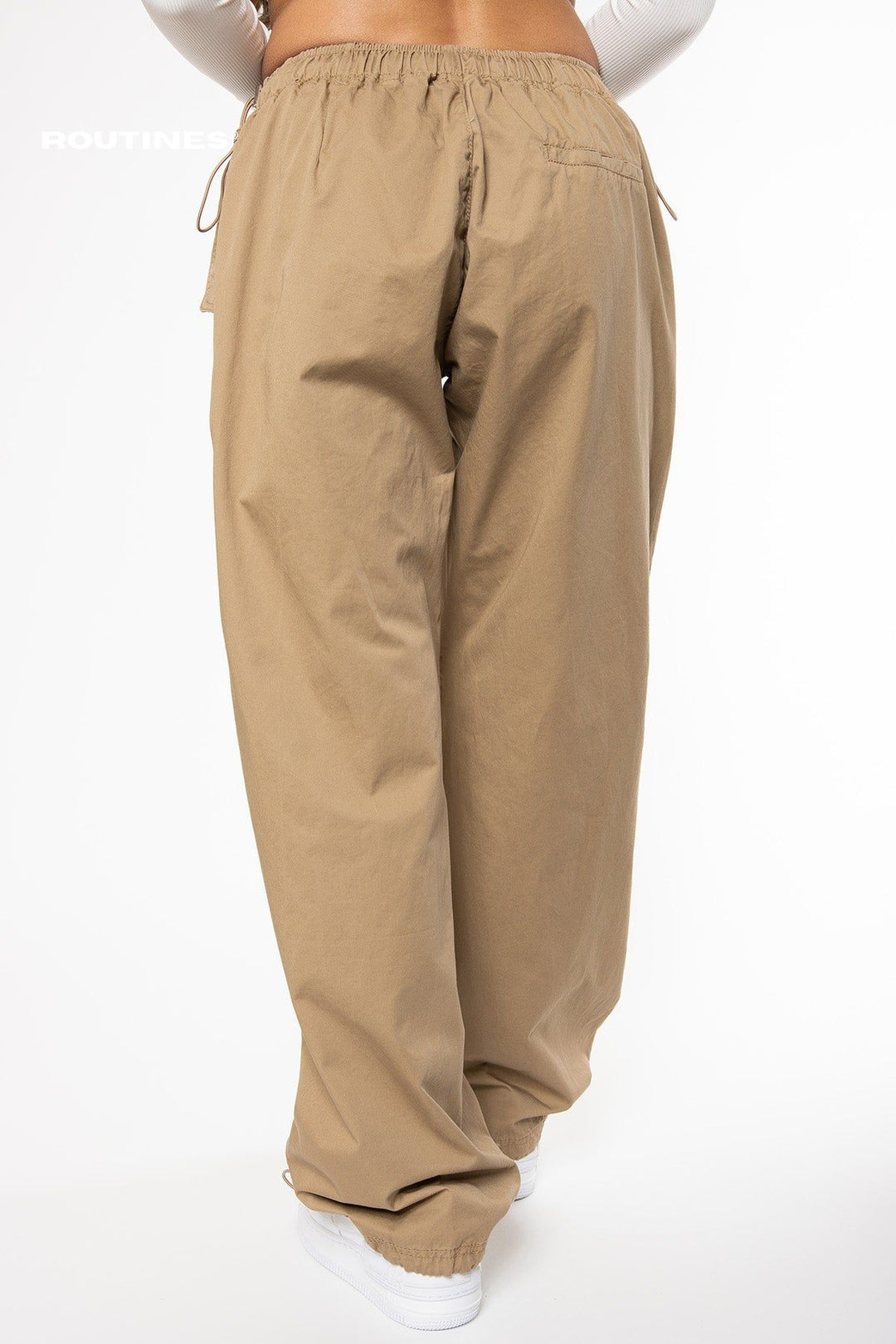 Kaira Cargo Parachute Pants - Camel Pants Routines Fashion   